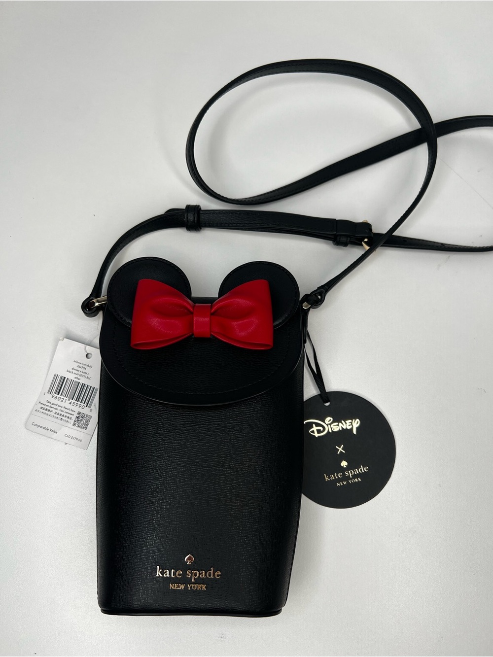 Kate Spade x Disney Minnie Mouse Bow North South 3D Crossbody NEW